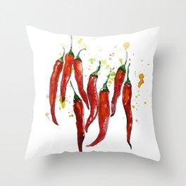 red chili pepper Throw Pillow