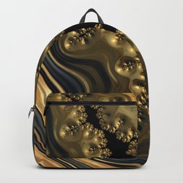 Gold Mandelbrot with Sphere Backpack