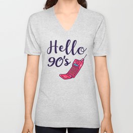 Hello 90s Cellphone V Neck T Shirt