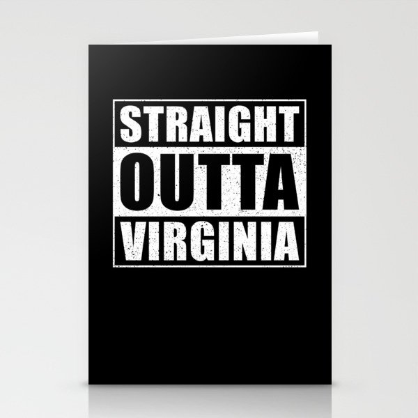 Straight Outta Virginia Stationery Cards