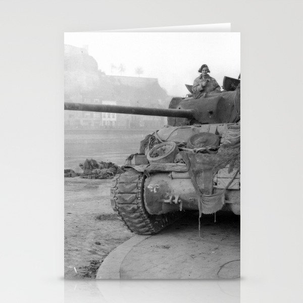 British Sherman WW2 Tank Vintage Pic Stationery Cards