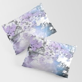Watercolor Floral Lavender Teal Gray Pillow Sham