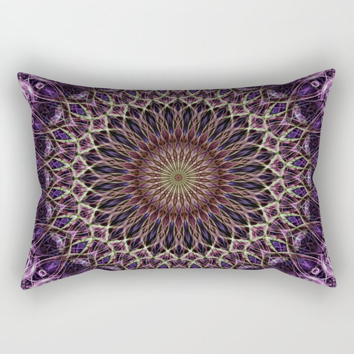 Mandala in amethyst tones Rectangular Pillow