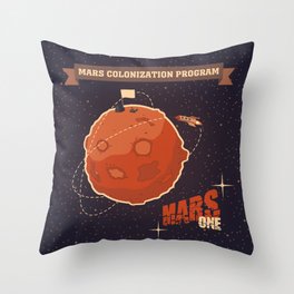 Mars colonization project Throw Pillow