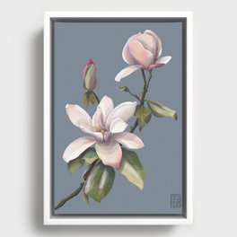 Magnolia blossom Framed Canvas