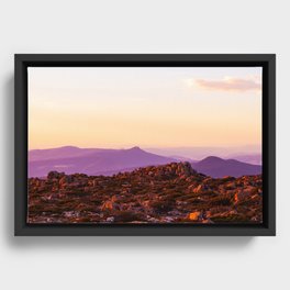 Mountain Sunset Framed Canvas