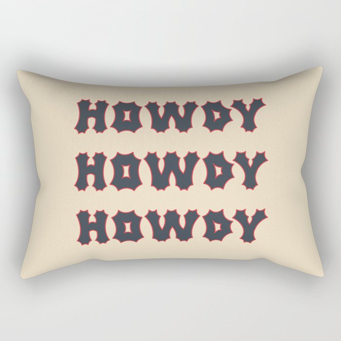 Gothic Cowgirl, Red White and Black Rectangular Pillow