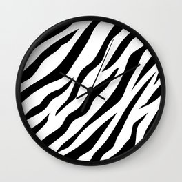 Zebra Print Pattern (white) Wall Clock