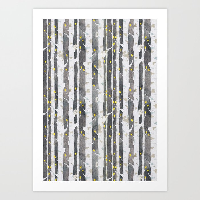 Gamueta - Trees Pattern Art Print