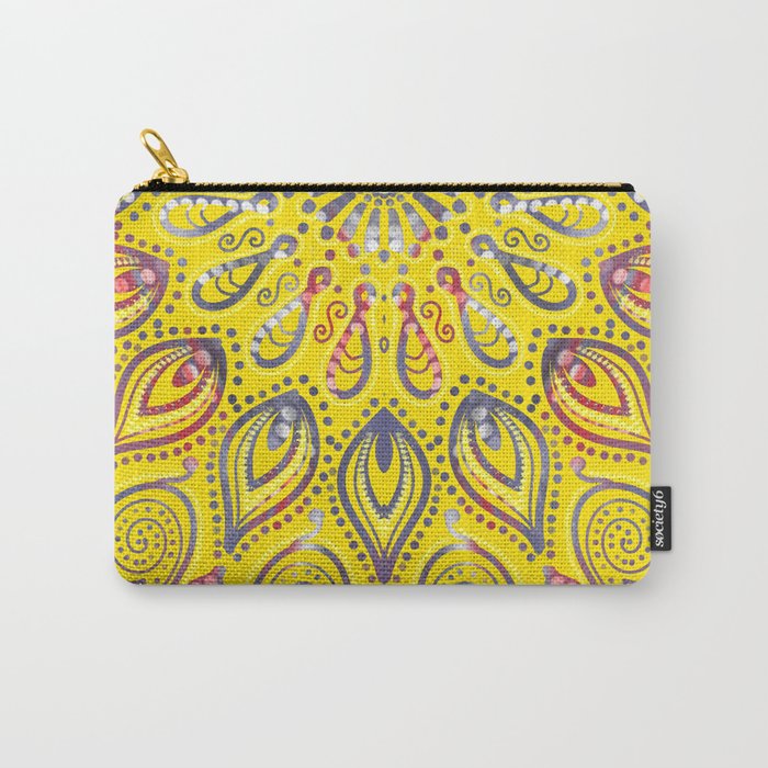 Yellow Easter Mandala Carry-All Pouch