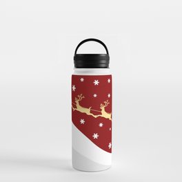 Red Christmas Santa Claus Water Bottle