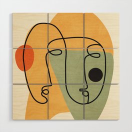 Abstract Faces 19 Wood Wall Art