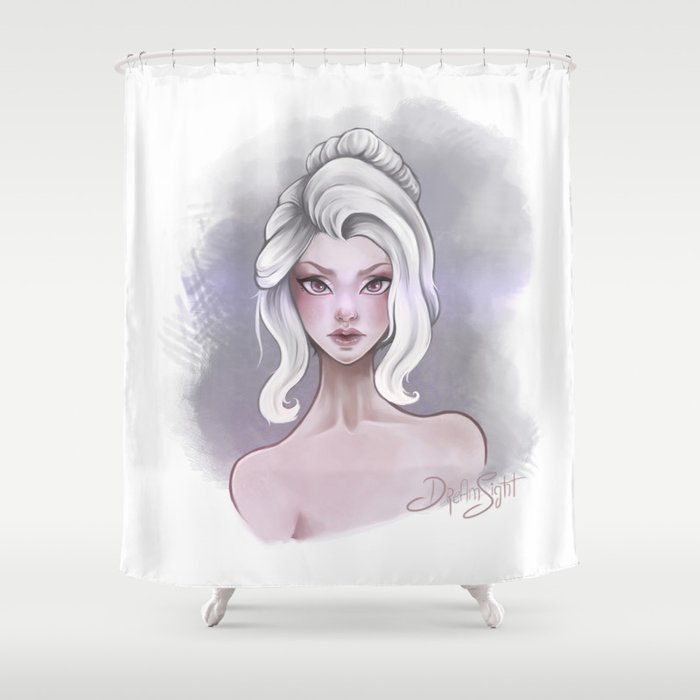 The White Girl Shower Curtain