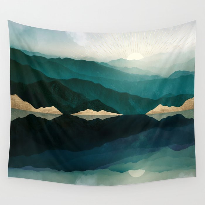 Waters Edge Reflection Wall Tapestry