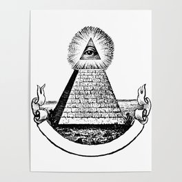 the Eye of Providence from the Great seal of America  All seeing Eye us dollar money cash Pyramid Poster