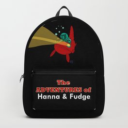 The Adventures of Hanna & Fudge  Backpack | Fantasy, Girl, Cartoon, Kids, Graphicnovel, Whimsy, Underwater, Fun, Mermaids, Graphicdesign 