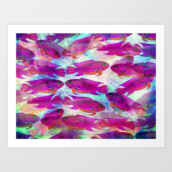 Sea Of Fish Art Print
