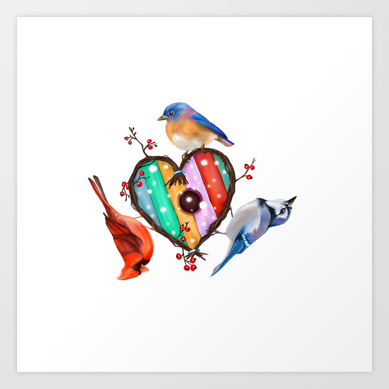 Three Little Birds Art Print By Tatiana Minina Society6
