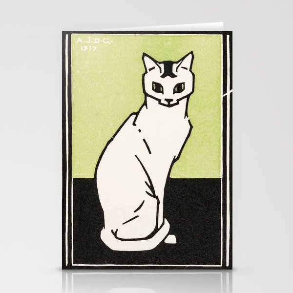 Cat print Stationery Cards