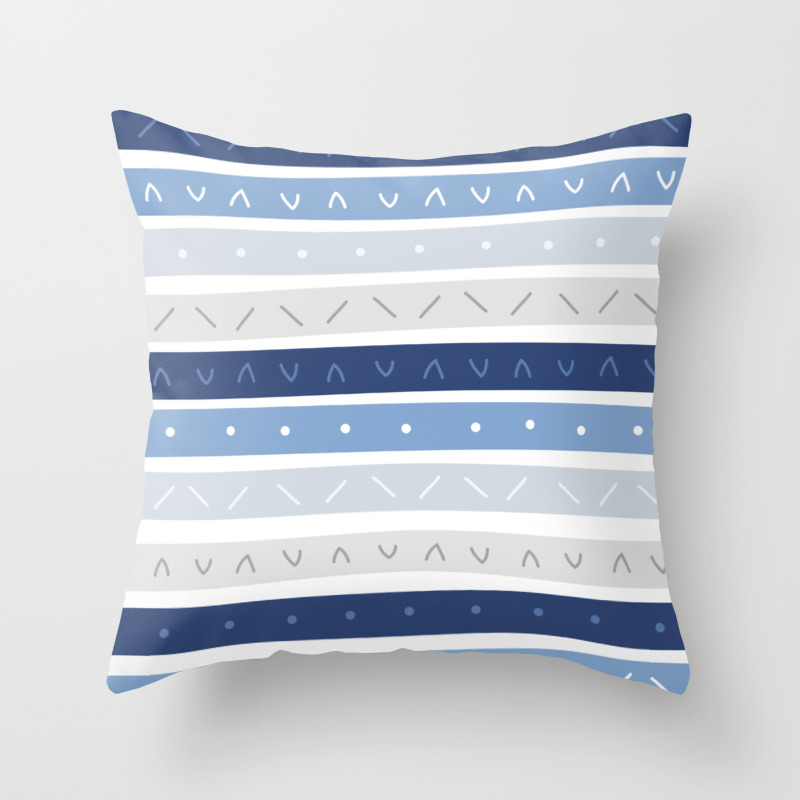 Bowie Blue Stripe Throw Pillow By Emmamazur Society6