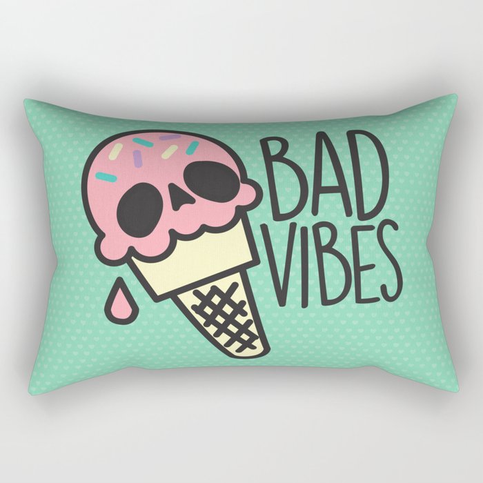 Bad Vibes Rectangular Pillow