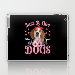Just A Girl Who Loves Dogs Cute Dog for Girls Laptop & iPad Skin