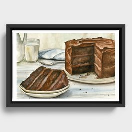 Chocolate Cake Framed Canvas