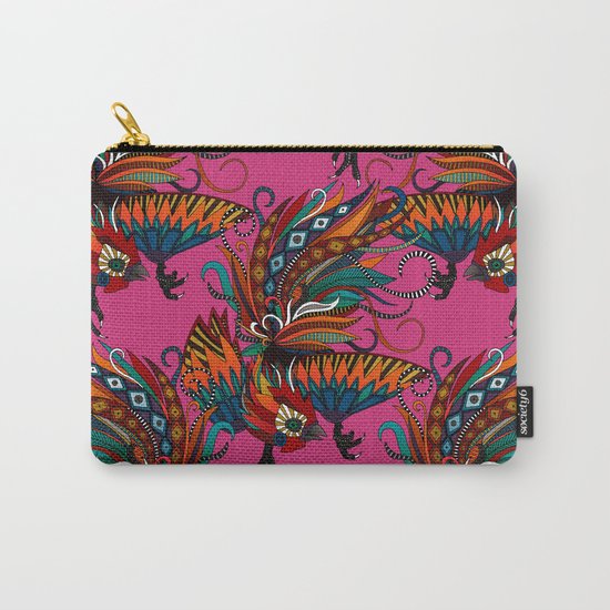 rooster ink pink Carry-All Pouch
