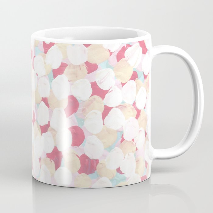 Modern Polka Dot Personalized Coffee Mug - White