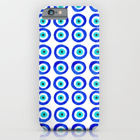 Evil Eye Talisman - on white iPhone & iPod Case