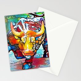Wall Street Bull Stationery Cards
