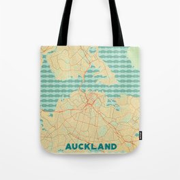 Auckland Map Retro Tote Bag