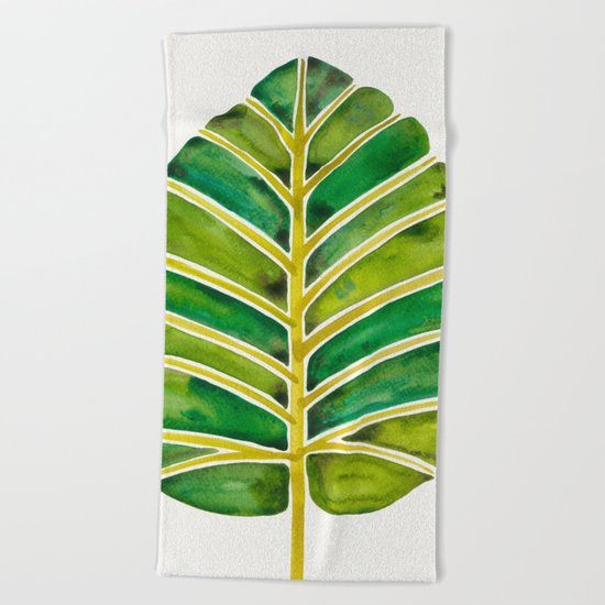 Elephant Ear Alocasia – Green Palette Beach Towel