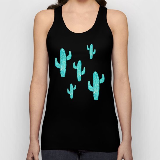 Linocut Cacti Desert Unisex Tank Top