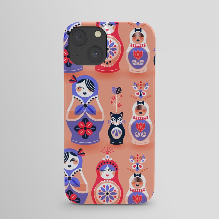 Russian Nesting Dolls – Pink & Lavender iPhone Case