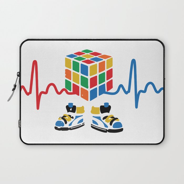 Heartbeat rubik cube / cube lover / cube game Laptop Sleeve