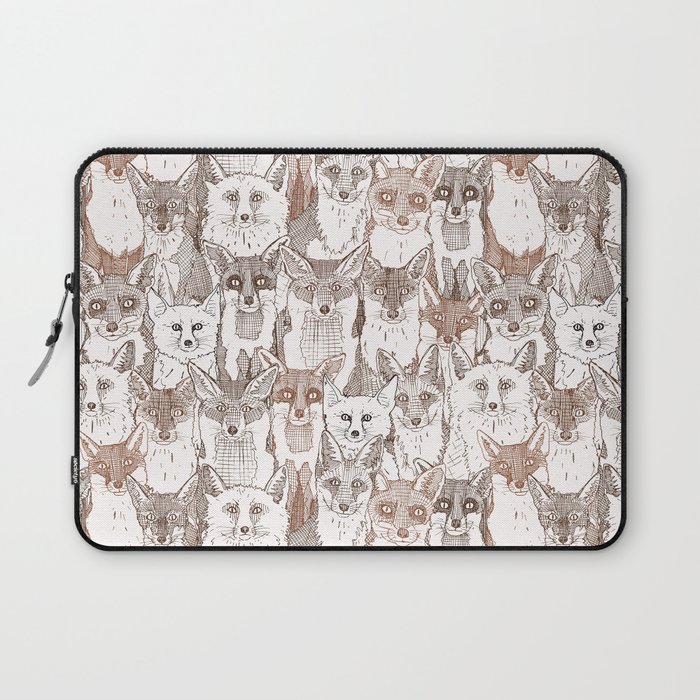 just foxes browns soft white Laptop Sleeve