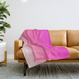 Pink Rose colors ombre abstract pattern  Throw Blanket