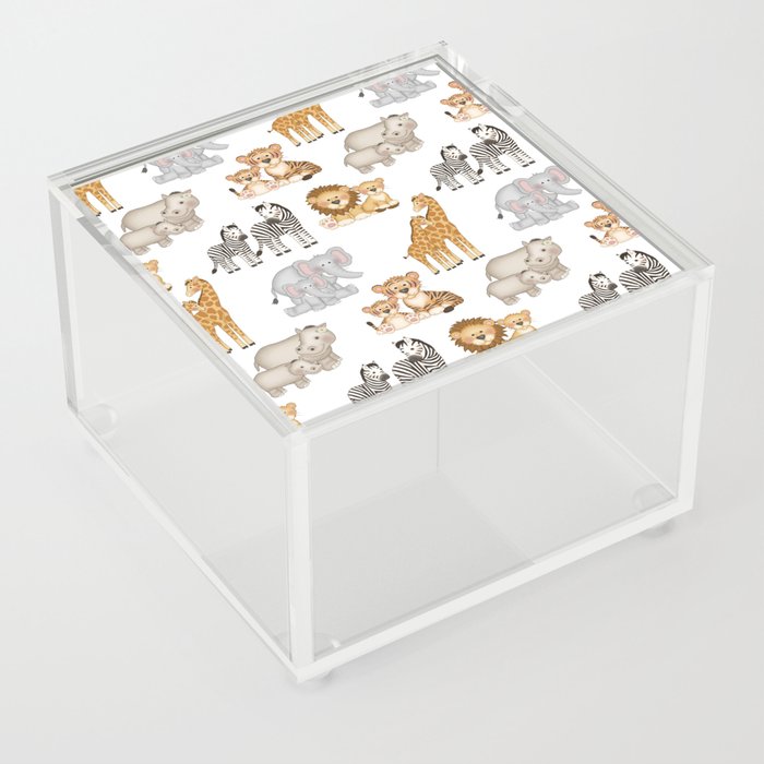 Safari Jungle Animals Acrylic Box
