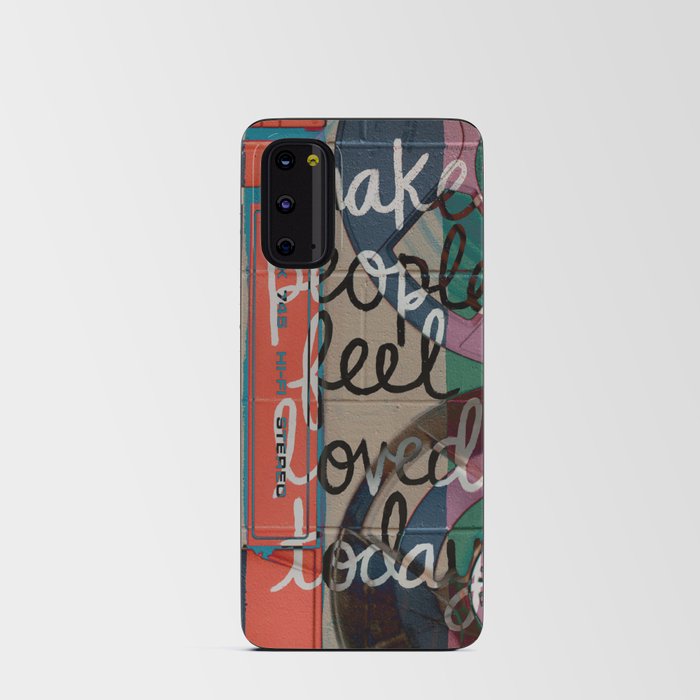 Make People Feel Loved Today: digital retro inspired piece by Alyssa Hamilton Art Android Card Case