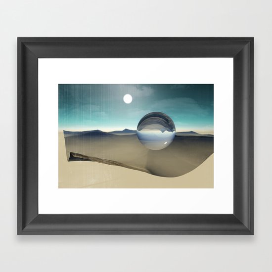 desert sphere void Framed Art Print