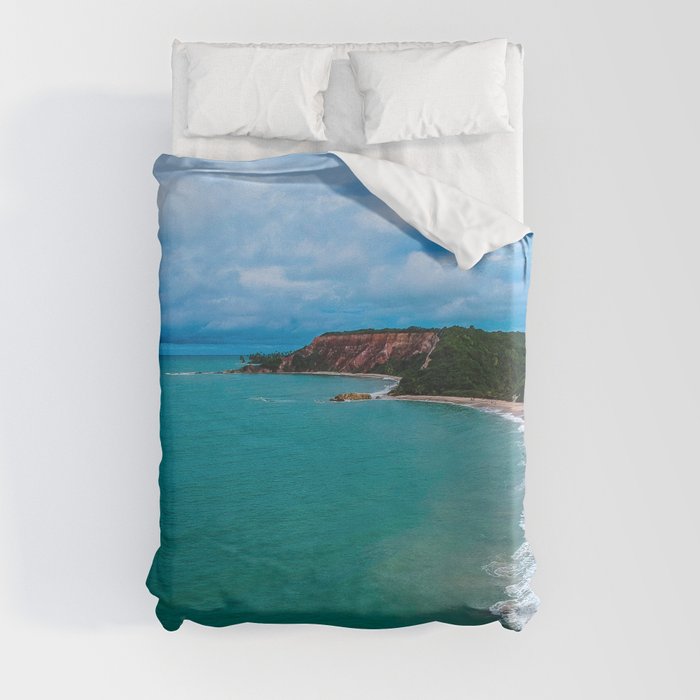 Brazil Photography - Beautiful Beach With Turquoise Water Duvet Cover