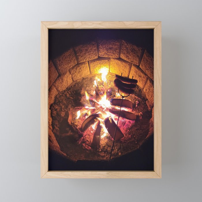 Over the Campfire Framed Mini Art Print