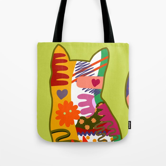 Abstract cat meow 4 Tote Bag