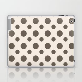 Polka dotted pattern pale yellow and brown Laptop Skin