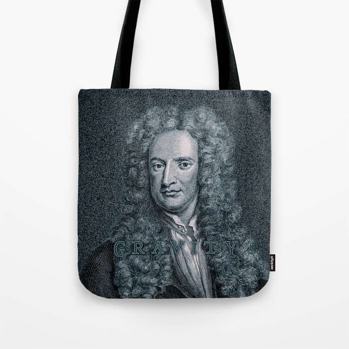Gravity / Vintage portrait of Sir Isaac Newton Tote Bag