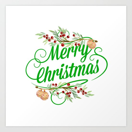 Merry Christmas Art Print