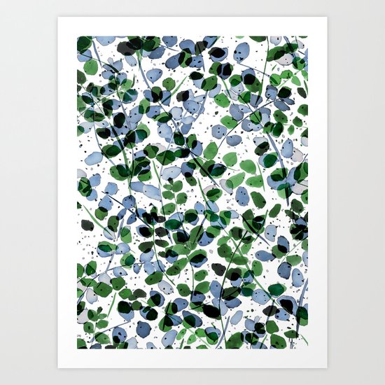 Synergy Blue and Green Art Print