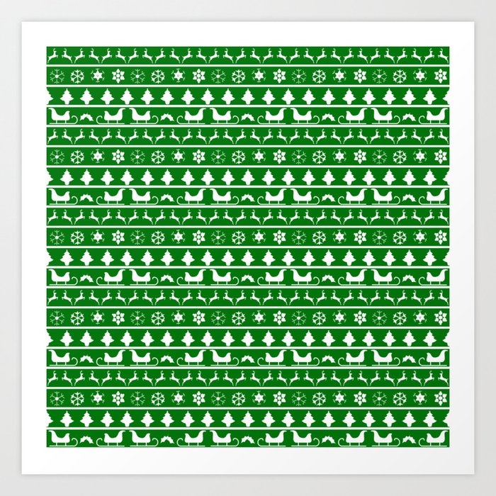 green christmas sweater pattern