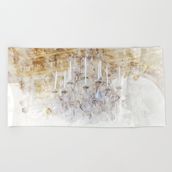 Palace Chandelier 2 Beach Towel